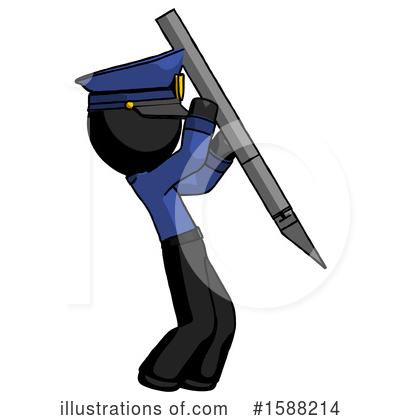 Royalty-Free (RF) Black Design Mascot Clipart Illustration by Leo Blanchette - Stock Sample #1588214