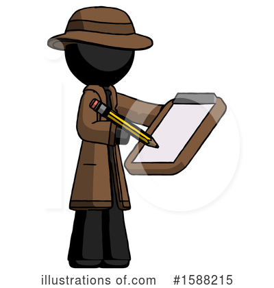 Royalty-Free (RF) Black Design Mascot Clipart Illustration by Leo Blanchette - Stock Sample #1588215