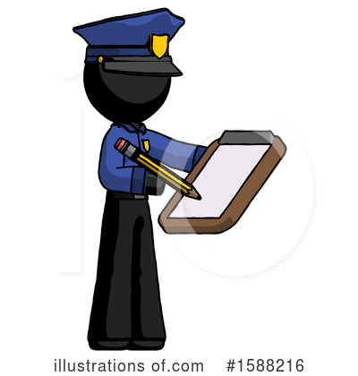Royalty-Free (RF) Black Design Mascot Clipart Illustration by Leo Blanchette - Stock Sample #1588216