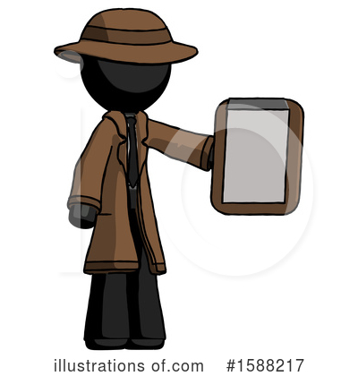 Royalty-Free (RF) Black Design Mascot Clipart Illustration by Leo Blanchette - Stock Sample #1588217