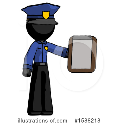 Royalty-Free (RF) Black Design Mascot Clipart Illustration by Leo Blanchette - Stock Sample #1588218