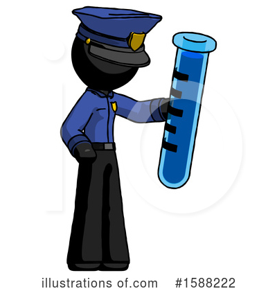 Royalty-Free (RF) Black Design Mascot Clipart Illustration by Leo Blanchette - Stock Sample #1588222
