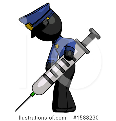 Royalty-Free (RF) Black Design Mascot Clipart Illustration by Leo Blanchette - Stock Sample #1588230