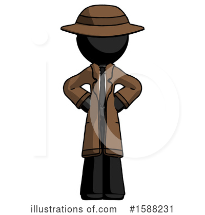 Royalty-Free (RF) Black Design Mascot Clipart Illustration by Leo Blanchette - Stock Sample #1588231