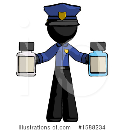 Royalty-Free (RF) Black Design Mascot Clipart Illustration by Leo Blanchette - Stock Sample #1588234