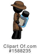 Black Design Mascot Clipart #1588235 by Leo Blanchette
