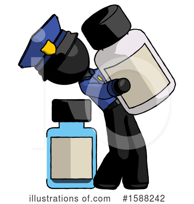 Royalty-Free (RF) Black Design Mascot Clipart Illustration by Leo Blanchette - Stock Sample #1588242