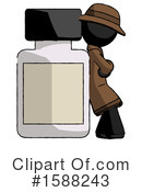 Black Design Mascot Clipart #1588243 by Leo Blanchette