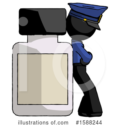 Royalty-Free (RF) Black Design Mascot Clipart Illustration by Leo Blanchette - Stock Sample #1588244