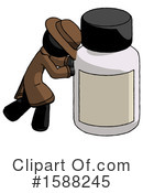 Black Design Mascot Clipart #1588245 by Leo Blanchette