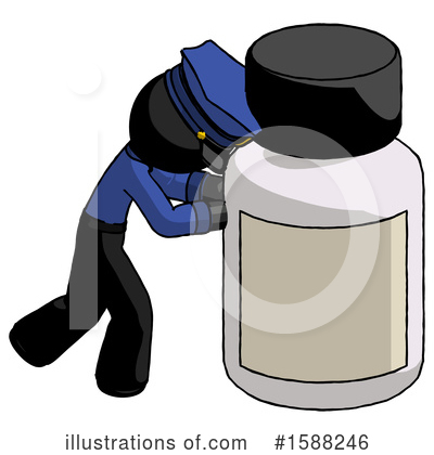 Royalty-Free (RF) Black Design Mascot Clipart Illustration by Leo Blanchette - Stock Sample #1588246