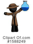 Black Design Mascot Clipart #1588249 by Leo Blanchette
