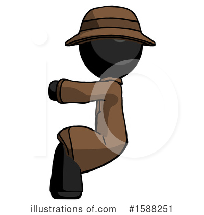 Royalty-Free (RF) Black Design Mascot Clipart Illustration by Leo Blanchette - Stock Sample #1588251