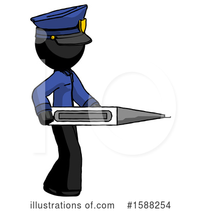 Royalty-Free (RF) Black Design Mascot Clipart Illustration by Leo Blanchette - Stock Sample #1588254