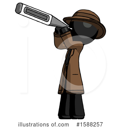 Royalty-Free (RF) Black Design Mascot Clipart Illustration by Leo Blanchette - Stock Sample #1588257
