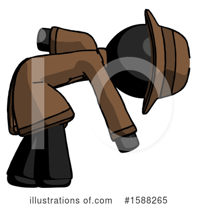 Royalty-Free (RF) Black Design Mascot Clipart Illustration by Leo Blanchette - Stock Sample #1588265