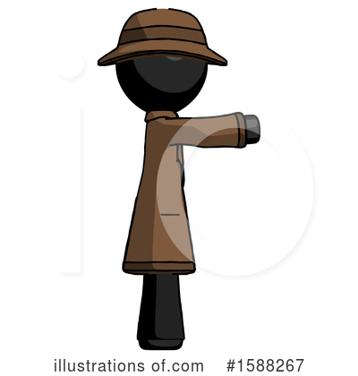 Royalty-Free (RF) Black Design Mascot Clipart Illustration by Leo Blanchette - Stock Sample #1588267