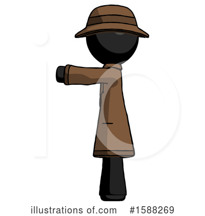 Royalty-Free (RF) Black Design Mascot Clipart Illustration by Leo Blanchette - Stock Sample #1588269