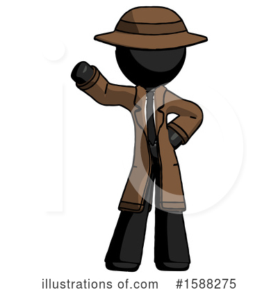 Royalty-Free (RF) Black Design Mascot Clipart Illustration by Leo Blanchette - Stock Sample #1588275