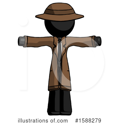 Royalty-Free (RF) Black Design Mascot Clipart Illustration by Leo Blanchette - Stock Sample #1588279