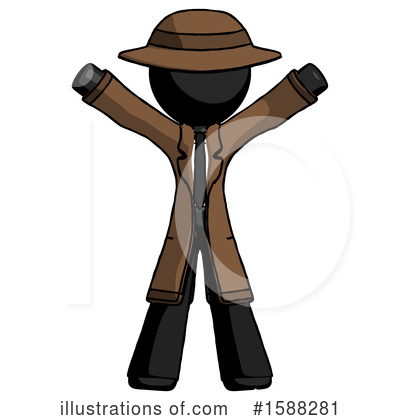Royalty-Free (RF) Black Design Mascot Clipart Illustration by Leo Blanchette - Stock Sample #1588281