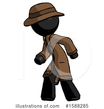Royalty-Free (RF) Black Design Mascot Clipart Illustration by Leo Blanchette - Stock Sample #1588285