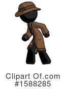 Black Design Mascot Clipart #1588285 by Leo Blanchette