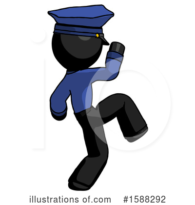 Royalty-Free (RF) Black Design Mascot Clipart Illustration by Leo Blanchette - Stock Sample #1588292