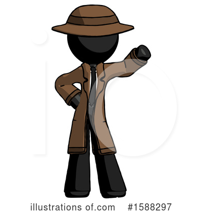 Royalty-Free (RF) Black Design Mascot Clipart Illustration by Leo Blanchette - Stock Sample #1588297