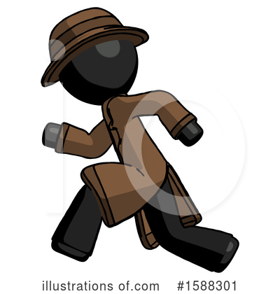 Royalty-Free (RF) Black Design Mascot Clipart Illustration by Leo Blanchette - Stock Sample #1588301