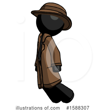 Royalty-Free (RF) Black Design Mascot Clipart Illustration by Leo Blanchette - Stock Sample #1588307