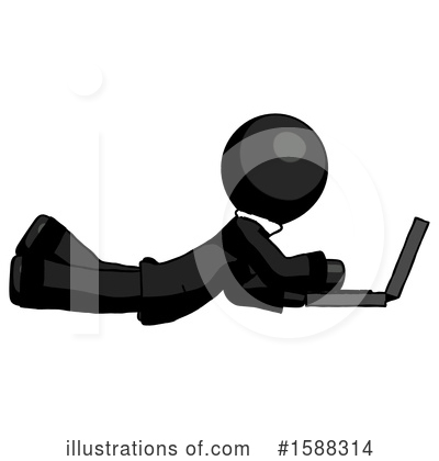 Royalty-Free (RF) Black Design Mascot Clipart Illustration by Leo Blanchette - Stock Sample #1588314