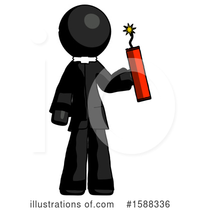 Royalty-Free (RF) Black Design Mascot Clipart Illustration by Leo Blanchette - Stock Sample #1588336