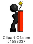 Black Design Mascot Clipart #1588337 by Leo Blanchette