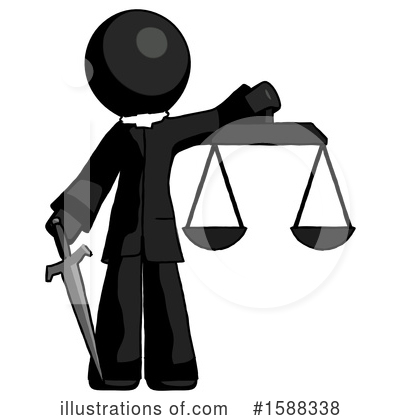 Royalty-Free (RF) Black Design Mascot Clipart Illustration by Leo Blanchette - Stock Sample #1588338
