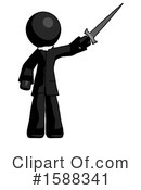 Black Design Mascot Clipart #1588341 by Leo Blanchette