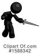 Black Design Mascot Clipart #1588342 by Leo Blanchette