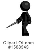 Black Design Mascot Clipart #1588343 by Leo Blanchette