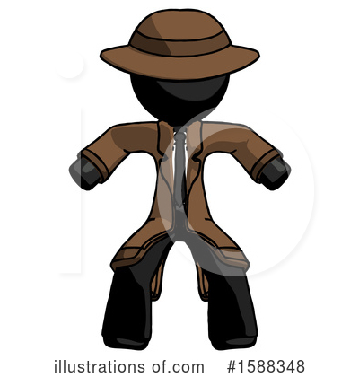Royalty-Free (RF) Black Design Mascot Clipart Illustration by Leo Blanchette - Stock Sample #1588348
