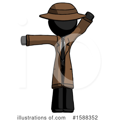 Royalty-Free (RF) Black Design Mascot Clipart Illustration by Leo Blanchette - Stock Sample #1588352