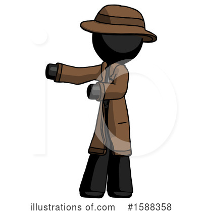 Royalty-Free (RF) Black Design Mascot Clipart Illustration by Leo Blanchette - Stock Sample #1588358