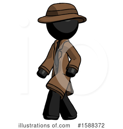 Royalty-Free (RF) Black Design Mascot Clipart Illustration by Leo Blanchette - Stock Sample #1588372