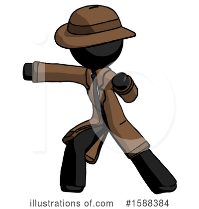 Royalty-Free (RF) Black Design Mascot Clipart Illustration by Leo Blanchette - Stock Sample #1588384