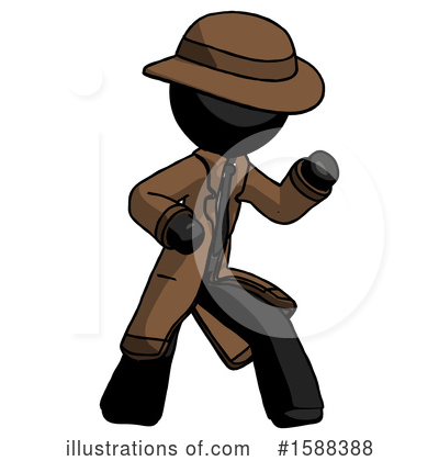 Royalty-Free (RF) Black Design Mascot Clipart Illustration by Leo Blanchette - Stock Sample #1588388