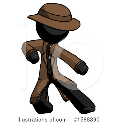 Royalty-Free (RF) Black Design Mascot Clipart Illustration by Leo Blanchette - Stock Sample #1588390