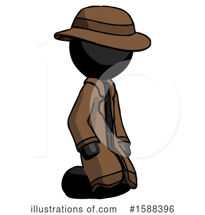 Royalty-Free (RF) Black Design Mascot Clipart Illustration by Leo Blanchette - Stock Sample #1588396