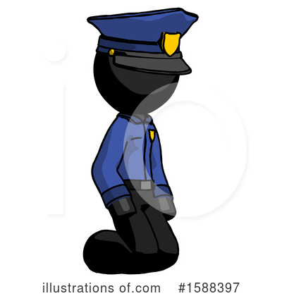 Royalty-Free (RF) Black Design Mascot Clipart Illustration by Leo Blanchette - Stock Sample #1588397