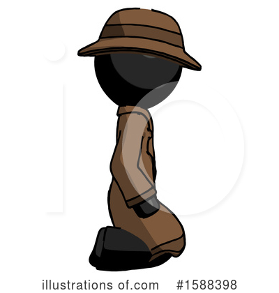 Royalty-Free (RF) Black Design Mascot Clipart Illustration by Leo Blanchette - Stock Sample #1588398