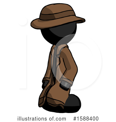 Royalty-Free (RF) Black Design Mascot Clipart Illustration by Leo Blanchette - Stock Sample #1588400