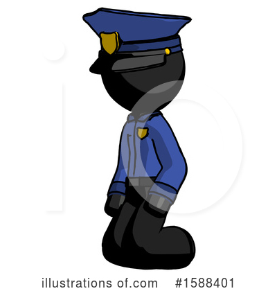 Royalty-Free (RF) Black Design Mascot Clipart Illustration by Leo Blanchette - Stock Sample #1588401